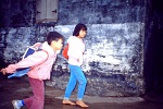 School kids 1988 near Macao, China
